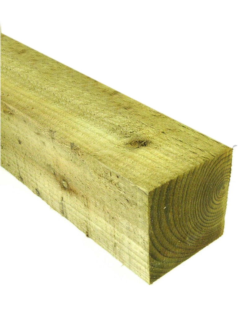 2.4M x 100mm x 100mm (8ft x 4"x4") square sawn Fence posts