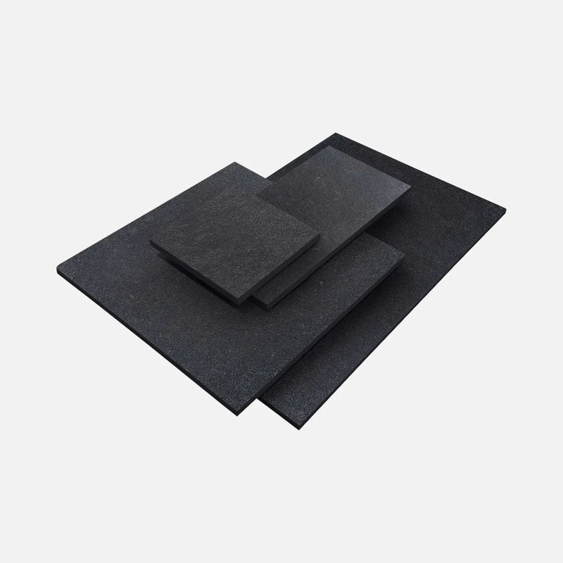 Midnight Black Limestone. 15.3 sqm