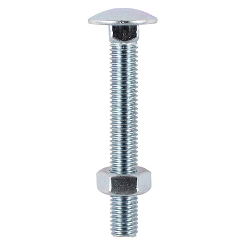 Timco - Carriage Bolt & Hex Nut - BZP M12 x 130 - 5 PCS